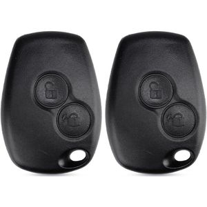 2 Pack Vervangende Sleutelbehuizing met 2 Sleutels - Geschikt voor Renault Kangoo Mode Clio Master Trafic Twingo Switch en Dacia
