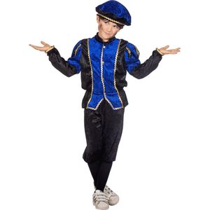 Wilbers & Wilbers - Pietenpakken - Vrolijk Pietje Blauw Pietenpak Kind Kostuum - Blauw - Maat 152 - Sinterklaas - Verkleedkleding