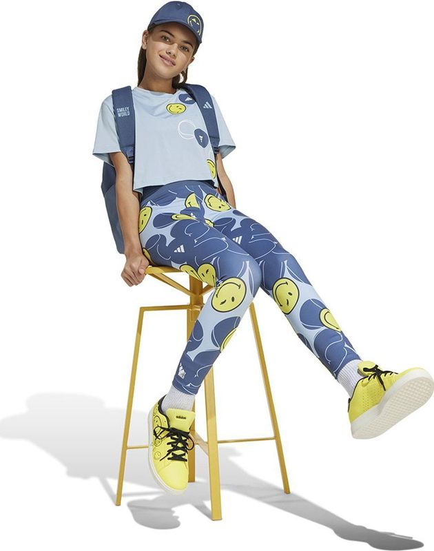 adidas - X Smileyworld - Training T-shirt - Blauw - Korte Mouwen