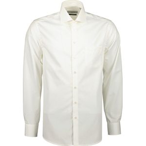Ledub modern fit overhemd - wit - Strijkvrij - Boordmaat: 37