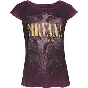 Nirvana In Utero Dye Dames T-shirt - bordeauxrood - S