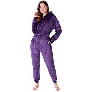 Behaaglijke Fleece Jumpsuit Dames - Eendelige Pyjama in Maat S-XL