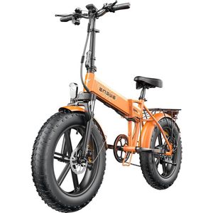 ENGWE EP 2 PRO - Elektrische Vouwfiets - 250 W motor 20 * 4-inch dikke band 48 V 13 Ah batterij 120 km bereik-oranje