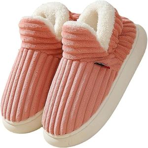 Winter dames pantoffels - home cloud pantoffels - warme pantoffels - unisex - antislip - comfortabel - dikke zool -Maat 38-39-Roze