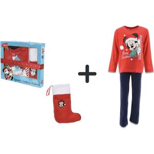 Disney mickey mouse kerst pyjama + kerstsok