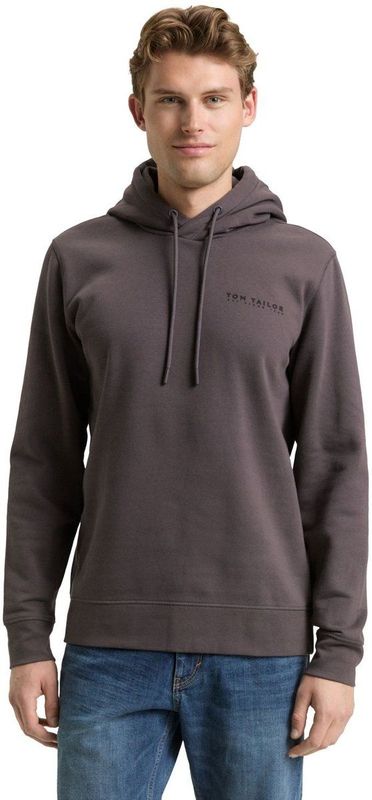 Tom Tailor Heren Sweatshirt BASIC HOODIE regular fit Grijs XXL Volwassenen