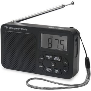 Caliber Draagbare Radio op Batterijen - Noodradio - Noodpakket Denk Vooruit - AM & FM - Koptelefoonaansluiting (HPG320B)