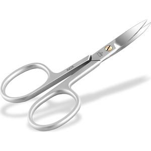 Professionele nagelschaar met extra scherp gebogen snijvlak voor het nauwkeurig inkorten van vinger- en teennagels 9 cm van roestvrij staal