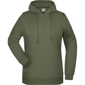 James And Nicholson Vrouwen/dames Basic Hoodie (Olijf)
