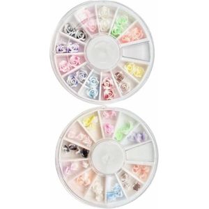 Silicone Bloemen - 3D Nail Art - NagelDecoratie - Set  2 x Carrousel
