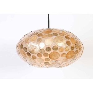 Hanglamp Ufo 30 cm parelmoer amber 1-lichts