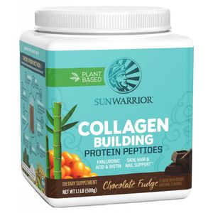 Sunwarrior Collagen Building Protein Peptides (500g) Chocolate Fudge - Eiwitten - Veganistisch eiwit