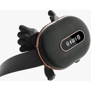 Schouder- en nekmassager, schouder- en nekontspanning, oplaadbaar, draagbaar, simulatie handmassage, comfortabel voor het ontspannen van spieren, nekmassager -zwart
