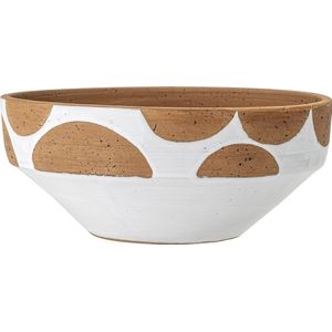 Bloomingville - Avil Deco Bowl - Wit Terracotta - D 32 x H 13,5 cm