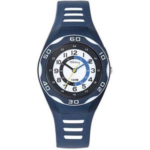 Tekday-horloge-34MM-Wit/blauw-Waterdicht-Analoog-Achtergrond verlichting