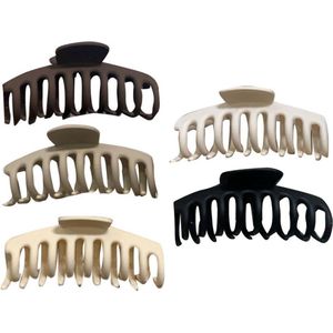 Haarclips Premium - 5 Stuks - Haarklem - Haarklemmen Dames - Bananenklem - Haarspeld - Haarklauw - Haarklem Groot - Haarclip - Haarclip Groot - Haarspelden Dames