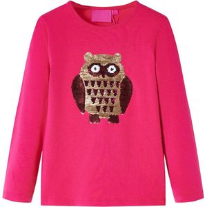 vidaXL - Kindershirt - Felroze - Lange Mouwen