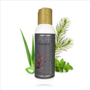 Trontveit - PURE Refreshing ATTITUDE Shampoo 100 ml - Antibacterieel - Menthol, Tea Tree & Aloe Vera - Frisse Gevoel - Vegan - Dandruff Bestrijdend - Reizen