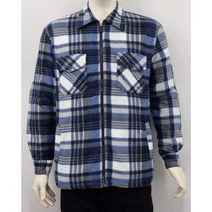 Etoile Vest Heren - Houthakkers Vest Heren - Heren Vest Met Rits - Met Binnen Voering en Binnenzak - Houthakkersblouse - Blauw/Wit - Maat XXXL