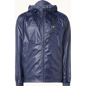 Lyle & Scott Lichtgewicht jack met ritszakken en capuchon - Blauw - Maat S