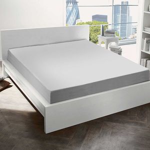 De Witte Lietaer Hoeslaken Katoen Flanel Alva - 180 x 200 cm - Grijs