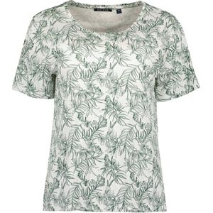 Blue Seven dames shirt - shirt dames - wit/groen print - KM - 105744 - maat 38