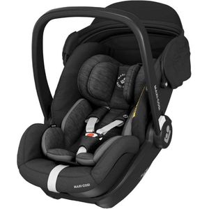 Marble Babyautostoeltje, Autostoeltje met Ligstand en ISOFIX-basis, Groep 0+, i-Size, 40 – 85 cm, tot Ca. 15 Maanden, Essential Black (zwart)