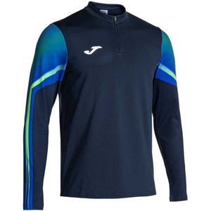 Joma Elite Xi Sweatshirt Met Halve Rits Blauw Man