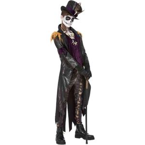 Smiffy's - Heks & Spider Lady & Voodoo & Duistere Religie Kostuum - Voodoo Circusdirecteur - Man - Paars, Zwart - XL - Halloween - Verkleedkleding