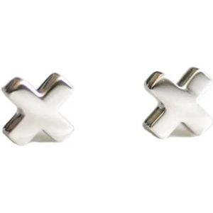 Kruis oorbellen - stainless steel - oorstekers - unisex - cadeau - Liefs Jade