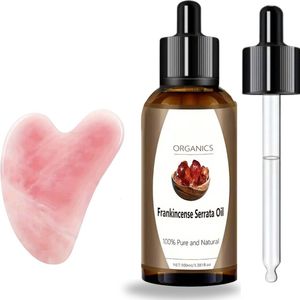 Frankincense Olie 100ML - Natuurlijk - Incl. Gua Sha - Geschikt voor gezichtsverzorging, wierook, Parfum - Etherische olie