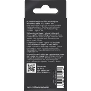 Premium Zwarte Nagelknipper - Sterke Hefboomwerking - Licht Gebogen Kniprand - 80mm