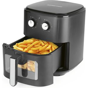 GOURMETmaxx hetelucht friteuse met kijkvenster - inhoud 6.2l - zwart