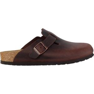 Birkenstock - Boston - Klompen - Zwart - Geolied Nubuckleder