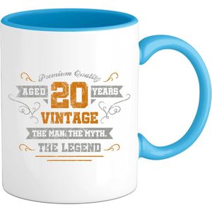 20 Jaar vintage legend - Verjaardag cadeau - Kado tip - Mok - Aqua