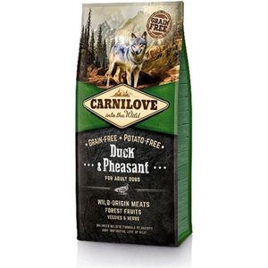 Carnilove Adult granenvrij hondenvoer Eend & Fazant 12kg met 70% vlees!