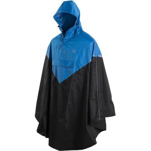 Willex Regenponcho met capuchon maat S/M blauw en zwart 29219