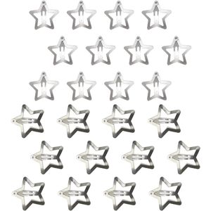 Haarclip set 24 stuks antislip haarspeldjes 3 cm 4 cm - Stervormige haarclips voor meisjes - Haaraccessoires met holle sterren