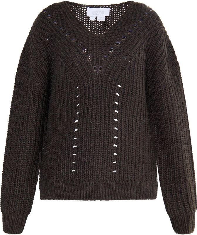 usha - Strickpullover - V-Ausschnitt - Grof Gemaakt
