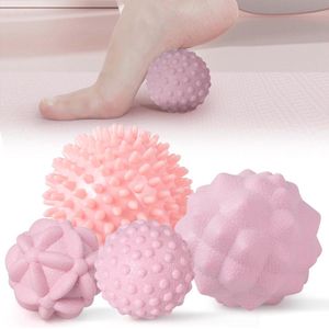 Set van 4 Massageballen voor Spierontspanning - Egel Spiky Triggerpoint Massageballen voor Voeten, Rug, Nek en Handen