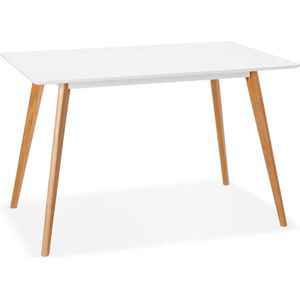 Alterego Design witte 'MARIUS' tafel / bureau in Scandinavische stijl - 120x80 cm