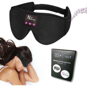 Bluetooth nachtmasker voor betere slaap en ontspanning - Draadloze hoofdtelefoon, 100% verduisterend en comfortabel