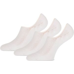 Teckel Sneakersokken - Badstof Zool - 6 stuks - Lage Sokken met Antislip - Maat 40/46 - Wit