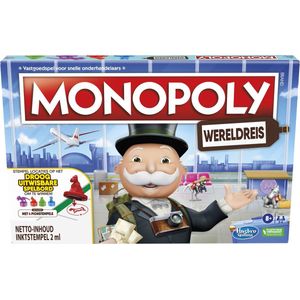 Hasbro Gaming Monopoly Wereldreis - Spannende reisbestemmingen ontdekken - Geschikt voor kinderen vanaf 8 jaar