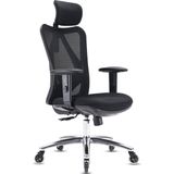 OfficeSense OS1000 Ergonomische Bureaustoel – Bureaustoelen voor volwassenen - Verstelbaar – Office Chair – Zwart - Incl. Verbeterde Wielen