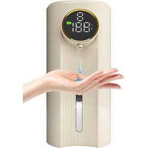 Zeepdispenser - Met Sensor - Touchless - Automatisch - Beige - Voor Gel - 350ml 8x8x18,5cm