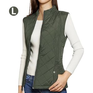 Bovista Bodywarmer - Waistcoat Met Ritssluiting - 4 Seizoenen - Outdoor - Voor Dames - Olijfgroen - Maat XL