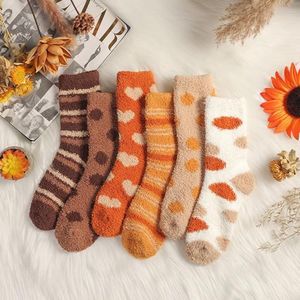 Pluizige Bedsokken Dames - 6-Paar Winter Sokken Set - Extra Warm & Dik Fleece - Gezellige Thermische Sokken - Ideaal Cadeau voor Kerstmis en Valentijnsdag