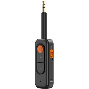Bluetooth 5.4 audio transmitter en receiver - o.a. voor verbinden Airpods, koptelefoon en speaker - 3.5mm jack AUX - 10 uur batterij - speaker - bluetooth zender en ontvanger - auto draadloos - zwart