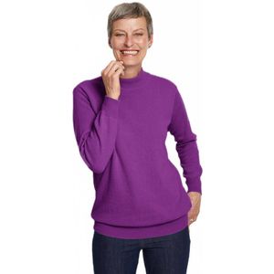 Warme trui met hoge hals van wol en angora